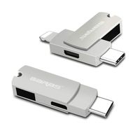 Micro USB to iOS/Type C 2 in 1 Adapter Converter Support Fast Charging and Data Transmission Compatible for iOS Phone 7/8/X and S8/S9/Note 8/Note 9 Android Devices (Silver)