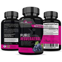 Pure Resveratrol- Natural Red Wine Antioxidant Supplement. Supports Heart Health, Weight Loss, Immune System, Cardiovascular Health with Anti-Aging Benefits for a Healthier Life for Men & Women.