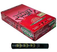 Herb Airtight Tube Pocket Protector with Juicy Jay's Raspberry 1.25 Flavored Hemp Rolling Papers 24 Count Box DC Crafts Nation- Happy Face