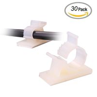 Copapa Adjustable Cable Clips Adhesive Cable Clips, Wire Clips, Car Cable Organizer, Cable Wire Management, Drop Cable Clamp Wire Cord Tie Holder for Car, Office (Medium, White)