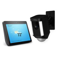 Ring Spotlight Cam Mount HD Security Camera - Black with Echo Show (2nd Gen) - Charcoal