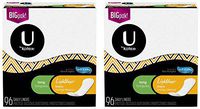 U by Kotex Lightdays Absorbent Liners Pantiliners, Unscented, Long, 96 Count. 2 Pack. (Includes 2 Packages Total So You Are Getting 192 Panty Liners Total.)