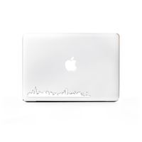 (2X) StickAny Laptop Series Chicago Skyline Sticker for MacBook Pro, Chromebook, Surface Pro, and More (White)