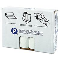 Inteplast Group VALH3340N16 33 gallon Capacity, 39" Length x 33" Width x 14 Mic Thickness, Natural Color, HDPE Commercial Coreless Valu-Plus Institutional Trash Can Liner (Case of 10 Roll, 25 Bags per Roll)