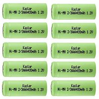 Kastar Rechargeable Ni-MH Battery 2/3AAA 1.2V 400mAh Flat Top Replacement For Solar Light, Solar Flowers, Remote Control, Garden Light, NextGen RF Transmitters [10Pcs]