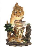 Brown Tiger Polyresin Oil Warmer with Free Happiness Fragrance Oil