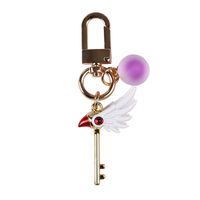 Wildforlife Anime Cardcaptor Sakura Clear Card Cute Keychain (Sealing Wand Purple I)
