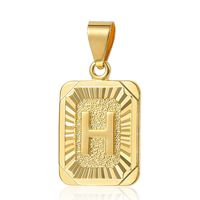 Trendsmax Mens Womens Yellow Gold Plated Square Capital Letter H Pendant Only No Chain