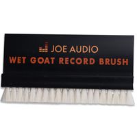 Premium Wet-Goat Natural fine Goat Hair Ultimate LP Vinyl Audio Record Cleaner | Duster | Sweep Anti-Static Brush Device Will not Scratch Your Record Includes Storage Case - Black