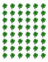 48 Shamrock Clover ST Patricks Day Envelope Seals Labels Stickers 1.2" Round