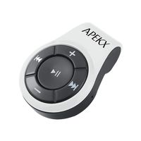 APEKX Clip Bluetooth Audio Adapter for Headphones, Headset, Speaker, Wireless Receiver with MIC for Hands-Free Call and Music (White)