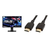 Asus VG245H 24 inchFull HD 1080p 1ms Dual HDMI Eye Care Console Gaming Monitor with FreeSync/Adaptive Sync, Black, 24-inch & AmazonBasics High-Speed 4K HDMI Cable, 6 Feet, 1-Pack