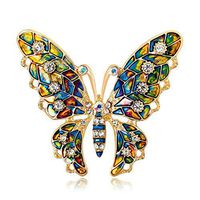 Butterfly Insect Rhinestone Fashion Jewelry Women Gift Lapel Pin Metal Brooch Daily Popular Aesthetic Party Girl Cheap Style Styling Elegant Decoration Creative