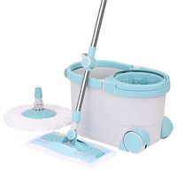 Rotating Floor Mop Bucket Rotating Mop Double Pole Double Mop Bucket Household With Bucket Dry And Wet Thickening - Mop Bucket Size: 50x29.5x30cm