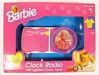 Mattel Barbie Clock Radio with Lighted Clock Face BE-300