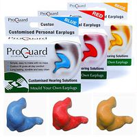 Proguard Mould Your Own Custom Earplugs - Red - Plus Round Zip Case And lanyard