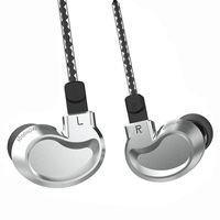 Triple Driver Noise Isolating Earbuds, Yinyoo NY 06 Stereo Deep Bass Sound Hybrid 2DD+1BA Music Metal Headphones Earbuds Wired Run Earphones with Removable 2pins 0.78mm Cables