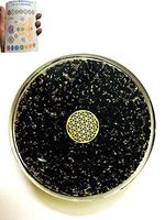 Black Tourmaline Chakra Gemstone Orgone Tea Coaster Mixed Gemstone orgone Tea Coaster 7 Chakra Stone EMF Protection Neutral-Space Super-Cell Geometry Plates Powerforms Harmonious Resonance Energized