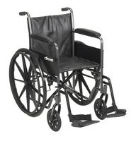 McKesson Standard Wheelchair with Swing Away Footrests and Fixed Arms - w/ Swing-Away Footrests, 1 Each / Each - 21824201