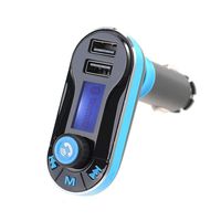 HelloPet Bt66 vehicular MP3 Bluetooth Player MP3 Card Locomotive Charged with FM Transmitter USB Port Car Charger Support TF/SD Card (Blue)