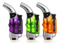 Butane Torch Lighter Transparent Smoke Color or Silver Color