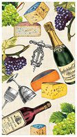 Michel Design Works 15-Count 3-Ply Paper Hostess Napkins, Wine and Cheese