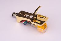 Gold plated Headshell, mount, cartridge and stylus, needle for Pioneer PL-61, PL-512, PL-1650, PL-630, PL-25, PL-12R, PL-30, PL-260, PL-500, PL-520, PL-610, PL-70, - MADE IN ENGLAND