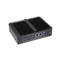 GigaIPC QBiX Pro AMD V1605B Embedded Fanless Mini PC with Quad Displays via HDMI, 4 x COM, Wide Input 9-36V DC-in