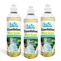 CleanVation™ Premium Biodegradable Green Liquid Dish Soap 3 Pack (Concentrated Eco-Friendly Grease Fighting Liquid Dish Soap 16 oz) - IslandBreeze