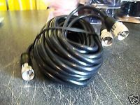 18' CO-PHASE BLACK COAXIAL COAX CABLE RG59AU PLUG TO PLUG PL259s CONNECTORS ~NEW