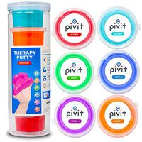Pivit Exercise Putty (18 oz) | Therapeutic, Occupational and Therapy Tool | Thinking and Stress | Finger, Hand Grip Strength Exercises | Extra Soft, Soft, Medium, Firm (Pack of 6)