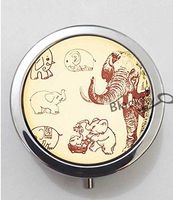 BlackKey Elephant Animal 3-Compartment Decorative Pocket Gift Box Case Organizer for Pill, Color 1 -425
