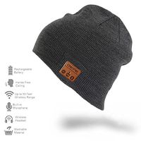 Bluetooth Beanie Hat Cap with Wireless Bluetooth Headphone Headset Earphone Music Audio Hands-Free Phone Call for Winter Sports Fitness Gym Exercise Workout, by DeeFec - DeepGray