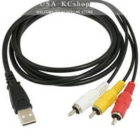 FYL 3 RCA to USB Aux Audio Video Adapter AV Converter Cable Cord Link RBB US Stock