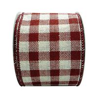 Ribbon-King Christmas Wired Edge Ribbons, Christmas Wreath, Autumn,Decorative, Gift Wrapping Ribbon, 2-1/2 Inch X 10 Yards (R&W Plaid L)