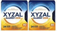 Xyzal Allergy 24 Hour 80 Tablets (Pack of 2)