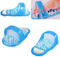 1 Pc Deluxe Popular Clean Brush Massager Slipper Light Weight Easy to Wash Callus Remover Bath Shoe Color Blue