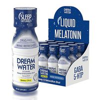 Dream Water Natural Sleep Aid, GABA, MELATONIN, 5-HTP, 2.5oz Shot, Sleepy Citrus, 12 Count