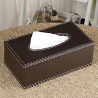 T-ZJHC Hotel Napkin Carton Tray Creative Home, Coffee Color Plain A002, 25.00 14.00 9.50cm