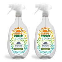 Sun & Earth Glass Cleaner with Apple Cider Vinegar, Lemongrass & Sage All-Natural Fragrance, 32 oz. (Pack of 2)