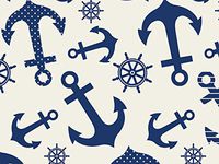 Printed Tissue Paper for Gift Wrapping with Design (Nautical Anchors), 24 Large Sheets (20x30)