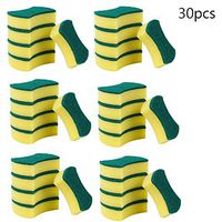 30 Pcs Kitchen Cleaning Sponges,Double-Sided Eco Non-Scratch for Dish,Scrub Sponges (A)