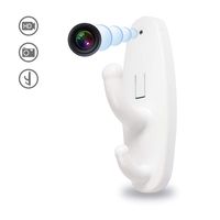 Spy Coat Hook Camera Motion Detection Hat Clothes Hanger Hidden DVR Nanny Babysitting Cam Loop Recording Coat Hanger Security Camera for Home White