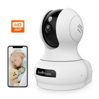 Ebitcam Smart Home Camera- 1536P Super HD WiFi Monitor, Work with Alexa,AI Smart Tracking,Night Vision, Two-Way Audio,Cloud Storage,APP Remote Real-time Monitoring for Baby/Pet/Home Security