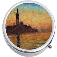 Monet Dusk Venice Classic Medical Pill Box Medicine Pill Box