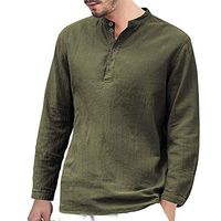 Triskye Mens Shirts Casual Slim Fit, Men Easy Long Sleeve Swim Tee Green