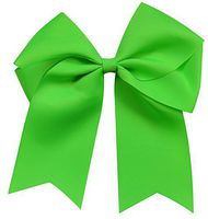 Funny Girl Designs Extra Large Classic Uniform Cheer Bow - Choose Your Color! (Neon Green)