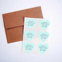 Hugs and Kisses from The Soon to be Mr and Mrs Seals, Stickers and Labels for Wedding Invitations Envelopes, Save The Dates, by Once Upon Supplies, 1.5 Inches X 1.5 Inches, Mint Green, 48 Stickers