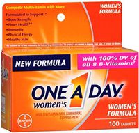 One-A-Day Women's Multivitamin and Supplement Tablets 100 Tablets (Pack of 2)