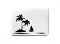 Palm Island Boat Sticker Decal For MacBook Pro, PC, Laptop, Window, Car, or Wall